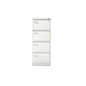 GY12G 4 DRAWERS FILLING CABINET / C/W GOOSE NECK HANDLE C/W ANTI-TILT (LIGHT GREY)