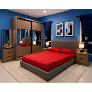 8 x 8 Ft Full Bedroom Set with Queen Size Divan