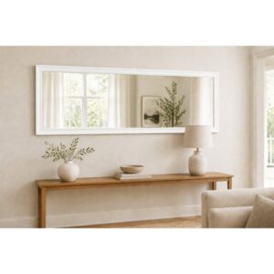 MIRROR 3X6 / CLASSIC WHITE BEVELLED RECYANGULAR WALL MIRROR