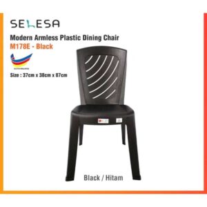 Modern Armless Plastic Dining Chair (Kerusi Plastik Moden Tanpa Lengan) SELESA M178E Plastic Chair