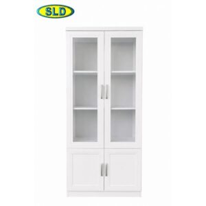 KN820 4 DOOR STORAGE CABINET WHITE : DIMENSION : L (30) X W (22) X H (71)