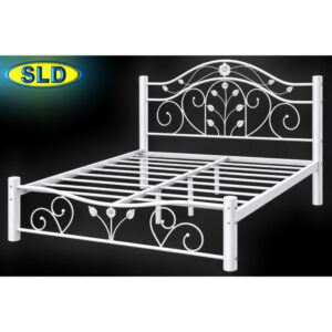METAL BEDFRAME SUPERBASE QUEEN, WHITE, TAHAN LASAK, TAHAN BERAT, STRONG METAL LEGS, CAN BEAR HEAVY EASILY, ELEGENT LOOK