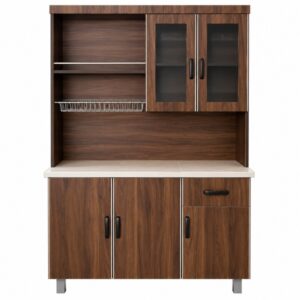4FT High Kitchen Cabinet Murah with Storage & Dish Rack