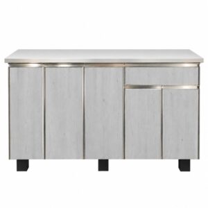 5FT 150cm Grey Low Kitchen Cabinet with Storage Malaysia