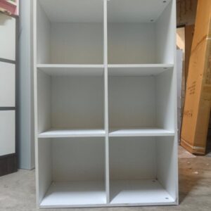 6-Cube White Open Storage Cabinet – Display Shelf Office