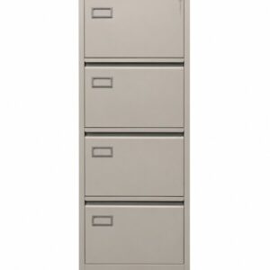 4 Drawer Steel Filing Cabinet with Lock – Office Storag GY12G 4 DRAWERS FILLING CABINET / C/W GOOSE NECK HANDLE