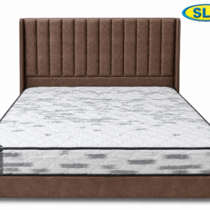 SLD RS264 6FT King Size Upholstered Bed Frame – Brown / Grey