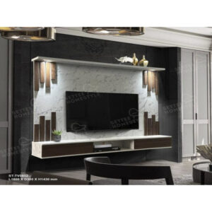 ST-TV0012 Modern Marble TV Wall Cabinet 180cm with LED Lighting (PREORDER)